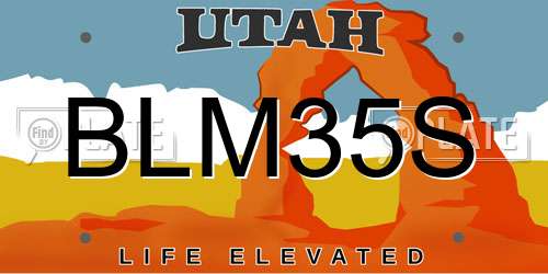 BLM35S Utah License Plate