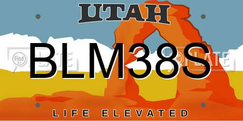 BLM38S Utah License Plate