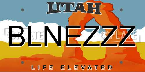 BLNEZZZ Utah License Plate