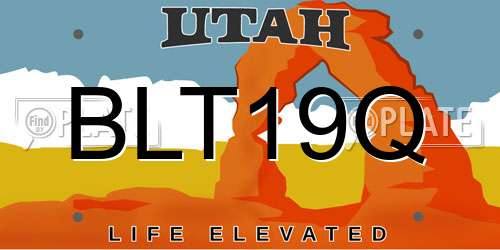 BLT19Q Utah License Plate