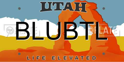 BLUBTL Utah License Plate