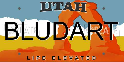 BLUDART Utah License Plate