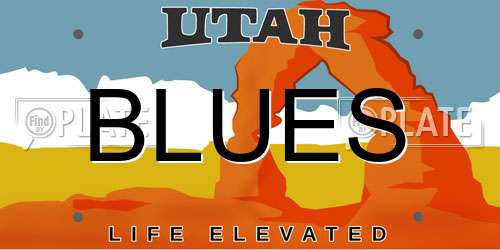 BLUES Utah License Plate