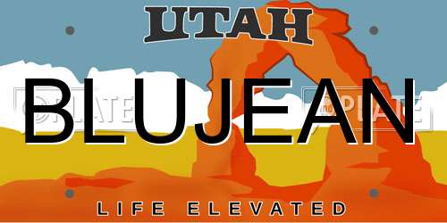 BLUJEAN Utah License Plate