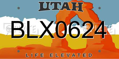 BLX0624 Utah License Plate