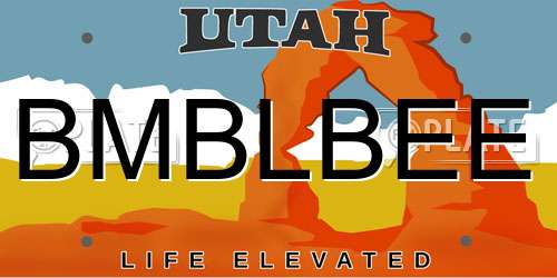 BMBLBEE Utah License Plate