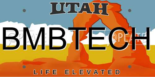 BMBTECH Utah License Plate
