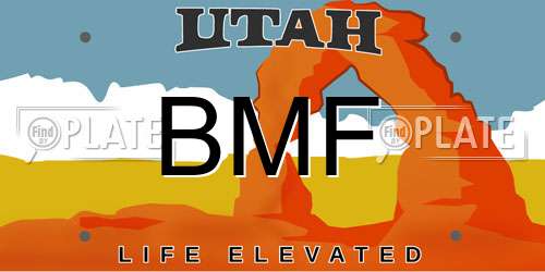 BMF Utah License Plate