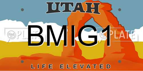 BMIG1 Utah License Plate