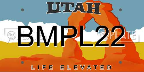 BMPL22 Utah License Plate