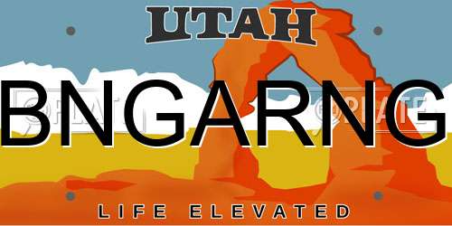 BNGARNG Utah License Plate