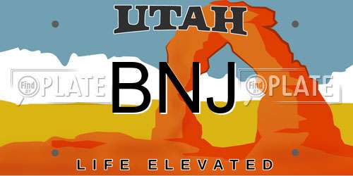 BNJ Utah License Plate