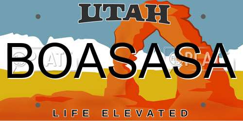BOASASA Utah License Plate
