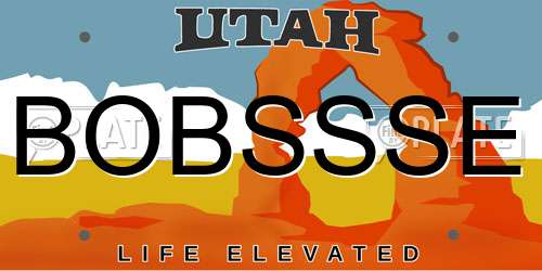 BOBSSSE Utah License Plate