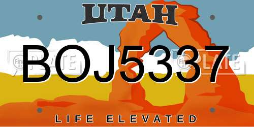 BOJ5337 Utah License Plate