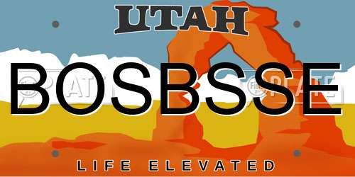 BOSBSSE Utah License Plate