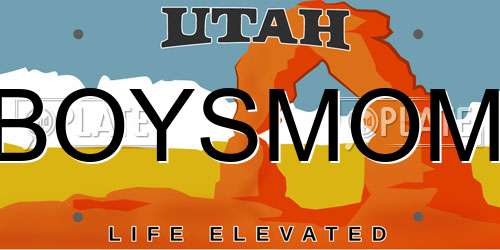 BOYSMOM Utah License Plate