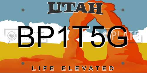 BP1T5G Utah License Plate