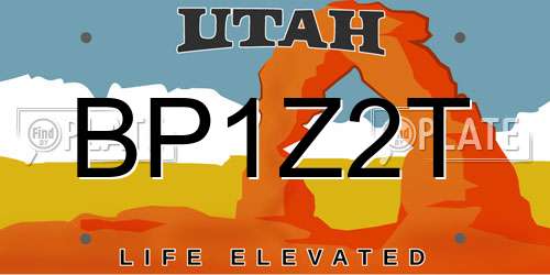 BP1Z2T Utah License Plate
