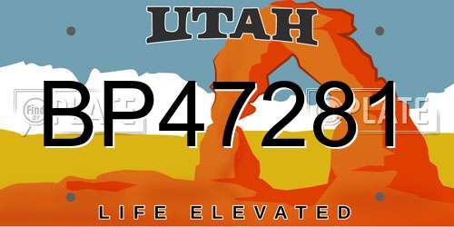 BP47281 Utah License Plate
