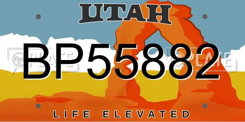 BP55882 Utah License Plate