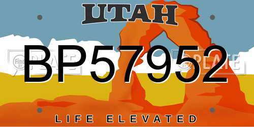 BP57952 Utah License Plate