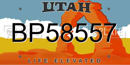 BP58557 Utah License Plate