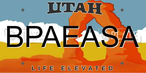 BPAEASA Utah License Plate