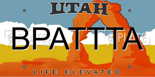 BPATTTA Utah License Plate