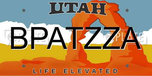 BPATZZA Utah License Plate