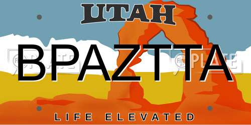BPAZTTA Utah License Plate