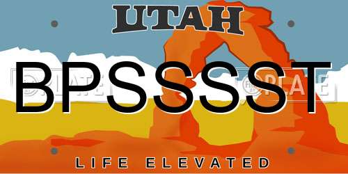 BPSSSST Utah License Plate
