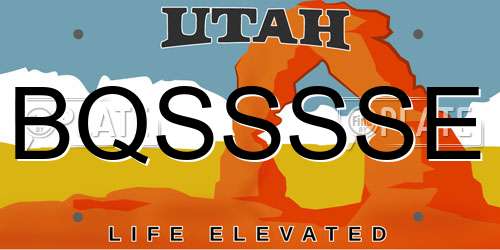 BQSSSSE Utah License Plate
