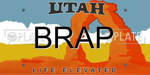 BRAP Utah License Plate