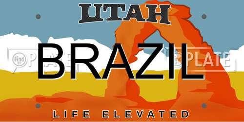BRAZIL Utah License Plate