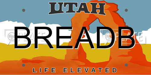BREADB Utah License Plate