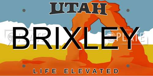 BRIXLEY Utah License Plate