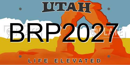 BRP2027 Utah License Plate