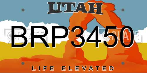 BRP3450 Utah License Plate