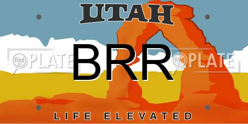 BRR Utah License Plate