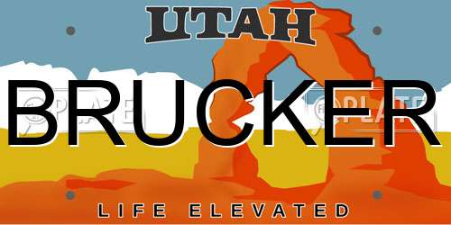 BRUCKER Utah License Plate