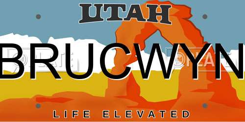 BRUCWYN Utah License Plate