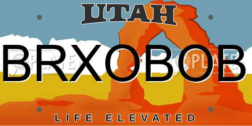 BRXOBOB Utah License Plate