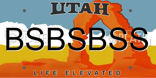 BSBSBSS Utah License Plate