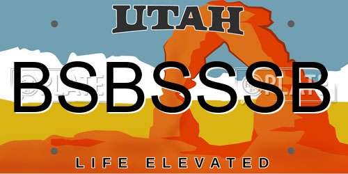 BSBSSSB Utah License Plate