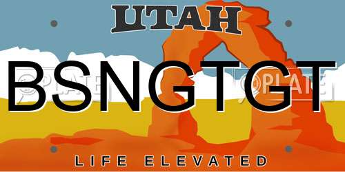 BSNGTGT Utah License Plate