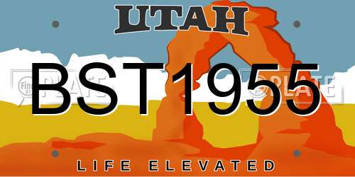 BST1955 Utah License Plate