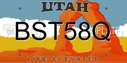 BST58Q Utah License Plate