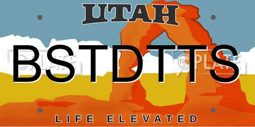 BSTDTTS Utah License Plate