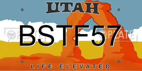 BSTF57 Utah License Plate